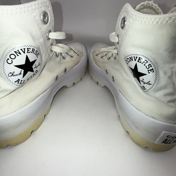 Size 7 - Converse Chuck Taylor All Star Lugged High White W - Picture 7 of 11